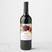 Zonnebloem en Rozen Bourgogne Wijnlab Wijn Etiket (Voorkant)
