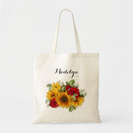 Zonnebloem en Rozen Bridesmaid Bags Tote Bag