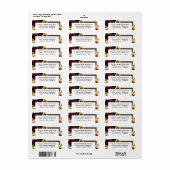 Zonnebloem en Rozen Burgundy Red Navy Blue Weddens Etiket (Full Sheet)