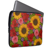 Zonnebloem en Rozen Electronics Bag Laptop Sleeve (Voorkant Rechts)