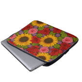 Zonnebloem en Rozen Electronics Bag Laptop Sleeve (Voorkant onderkant)