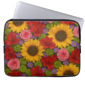 Zonnebloem en Rozen Electronics Bag Laptop Sleeve (Voorkant)