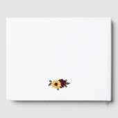 Zonnebloem en Rozen Rustic Country Wedding Gastenboek (Achterkant)