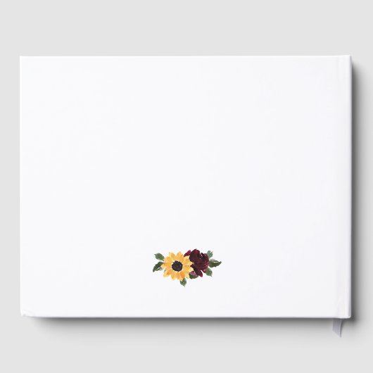 Zonnebloem en Rozen Rustic Country Wedding Gastenboek (Achterkant)