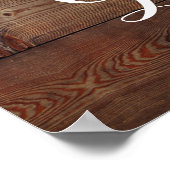 Zonnebloem en Rozen Rustic Wedding SIgn Poster (Hoek)