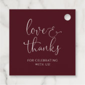 Zonnebloem en Rozen van Bourgogne Bedankjes Labels (Achterkant)