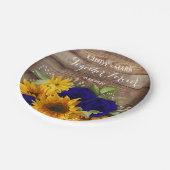 Zonnebloem en Rozen van de marine Borden van de br Papieren Bordje (Gekanteld)