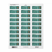 Zonnebloem en Rozen Whiskey Barrel - Adres label (Full Sheet)