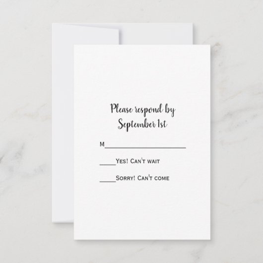 Zonnebloem en RSVP-kaart voor koningen en koningen RSVP Kaartje (Achterkant)