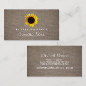Zonnebloem en schoot, bloembakkerij visitekaartje (Voorkant / Achterkant)