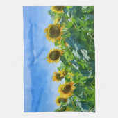 Zonnebloem en Sky Art Flower Keuken Handdoek (Verticaal)