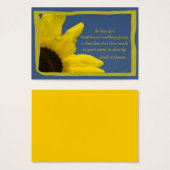 Zonnebloem en Sky Wedding Charity Favor Kaart (Voorkant /achterkant)