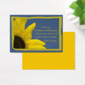 Zonnebloem en Sky Wedding Charity Favor Kaart (Bureau)