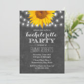 Zonnebloem en strijklampjes Bachelorette Party Kaart (Staand voorkant)