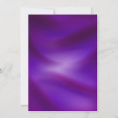 Zonnebloem en strijklampjes Elegant Paars Wedding Kaart (Achterkant)