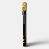 Zonnebloem en strooisel met naam Case-Mate iPhone case (Achterkant / Links)