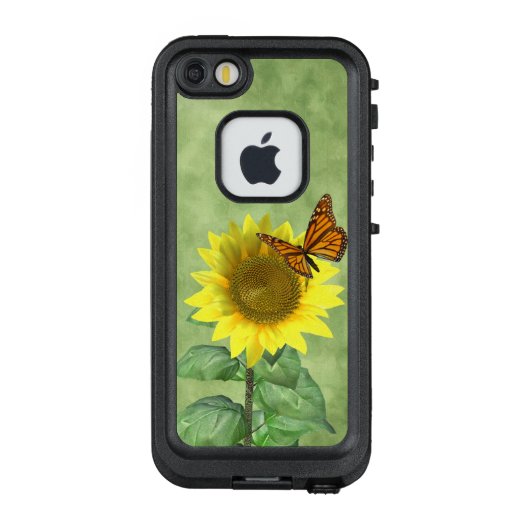  Zonnebloem en Vlinder LifeProof iPhone Hoesje (Achterkant)