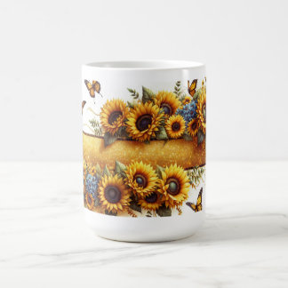 Zonnebloem en Vlinder Mok Wrap
