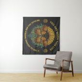 Zonnebloem en Vlinder Motivatie Quote Wandkleed (In Situ (horizontaal))