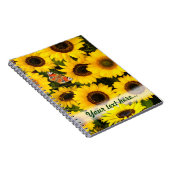 Zonnebloem en vlinder notitieboek (Rechterzijde)
