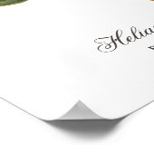 zonnebloem en vlinder poster (Hoek)