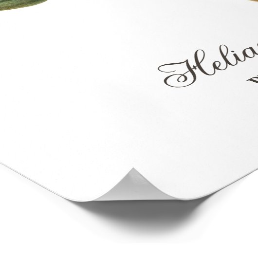 zonnebloem en vlinder poster (Hoek)