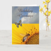 Zonnebloem en vlinderbloemige Kaart (Gele Bloem)