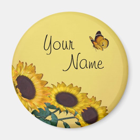 Zonnebloem en vlinderbloemigen magneet (Voorkant)