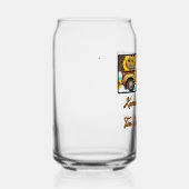  zonnebloem en vrachtwagen. Harris-Walz 2024 Blikvorm Glas (Rechts)