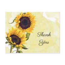 Zonnebloem en Waterverf in Zonneschijn Dank u