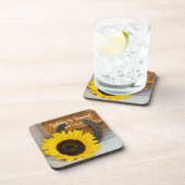 Zonnebloem en Western Hoefijzer Drankjes Onderzetter (Rechterzijde)