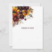 Zonnebloem en wijn Moderne Zonnebloemen Aankondiging (Achterkant)