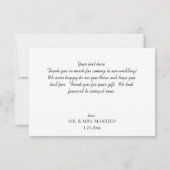 Zonnebloem en witte roze Floral 2 Burlap Bedankkaart (Achterkant)