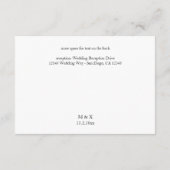 Zonnebloem en witte rozenbruiloft of partijgegeven informatiekaartje (Achterkant)