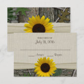 Zonnebloem en Woodland Camoflauge reactie Kaart (Voorkant / Achterkant)