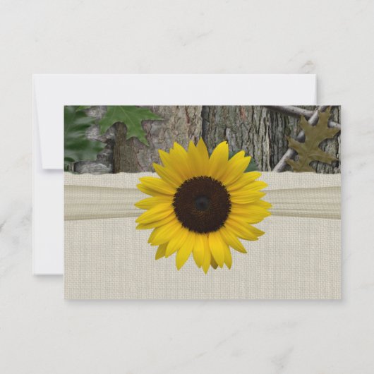 Zonnebloem en Woodland Camoflauge reactie Kaart (Achterkant)