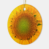 Zonnebloem en zaaigoed, spiraal, goudverhouding keramisch ornament (Links)