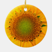 Zonnebloem en zaaigoed, spiraal, goudverhouding keramisch ornament (Achterkant)