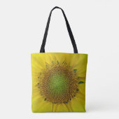 Zonnebloem en zaaigoed, spiraal, goudverhouding tote bag (Achterkant)