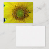 Zonnebloem en zaden, spiraal, gulden snede notitiekaartje (Voorkant / Achterkant)