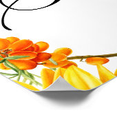 Zonnebloem en Zee Buckthorn Baby shower Welkom Poster (Hoek)