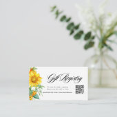 Zonnebloem en Zee Buckthorn QR Code Registry Informatiekaartje (Staand voorkant)