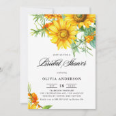 Zonnebloem en Zee Buckthorn QR Code Vrijgezellenfe Kaart (Voorkant)