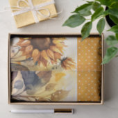 Zonnebloem en zonnebloemen in het najaar/valkleur tissuepapier (Geschenk)