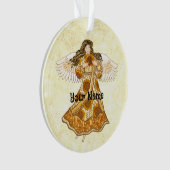 Zonnebloem engel ornament (voorkant)
