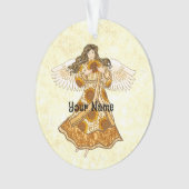 Zonnebloem engel ornament (voorkant)