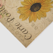 Zonnebloem Ephemera  Briefkaart Tissuepapier (Detail)