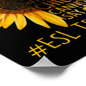 Zonnebloem ESL-leraar speciaal persoon kan horen Poster (Hoek)