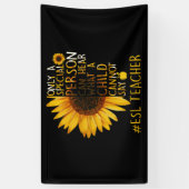 Zonnebloem ESL-leraar speciaal persoon kan horen Spandoek (Verticaal)
