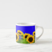 Zonnebloem Espresso Cup Oekraïne Vlag Kleuren Vrij Espresso Kop (Rechts)